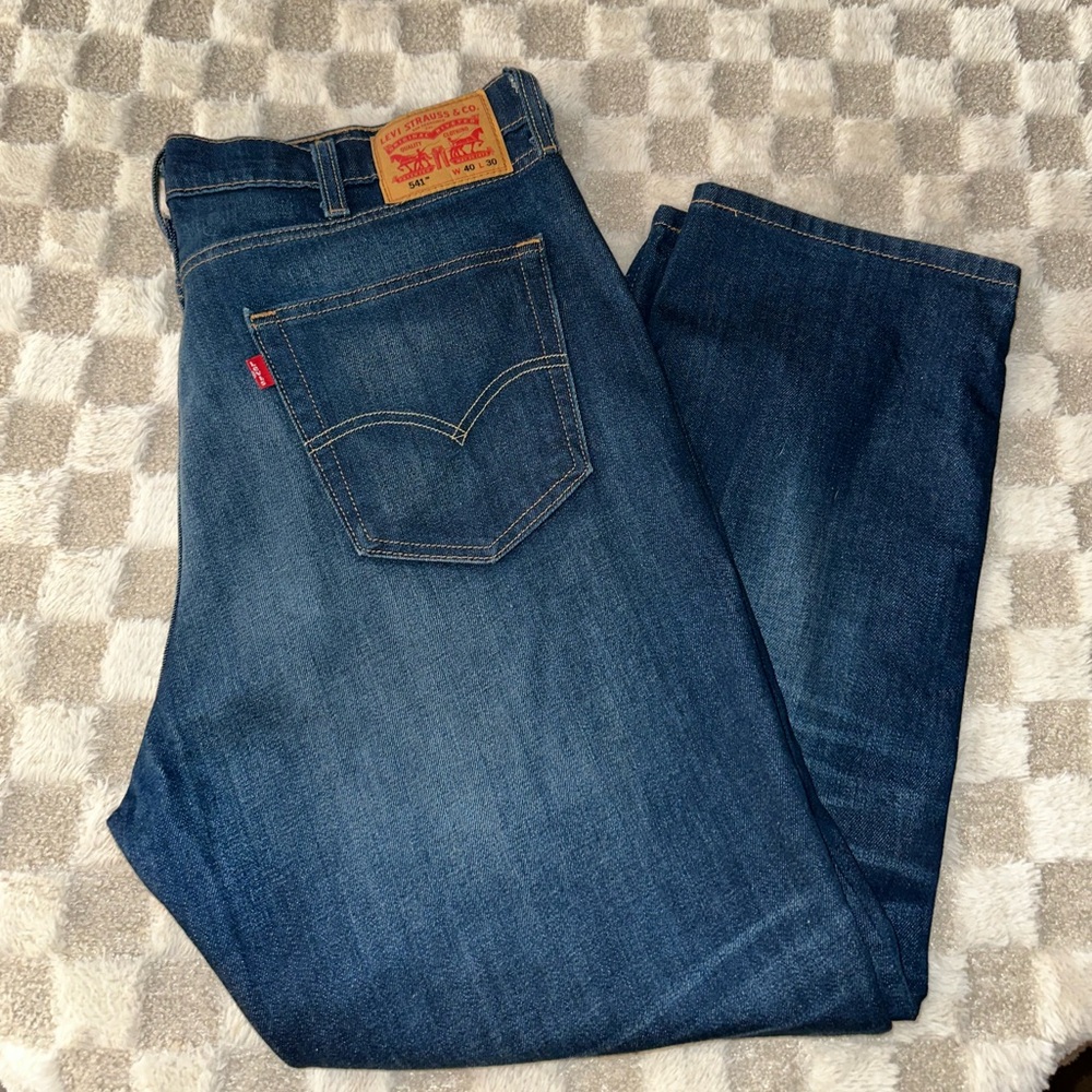 Levi's Men's Dark Blue‎ Straight Jeans 541
